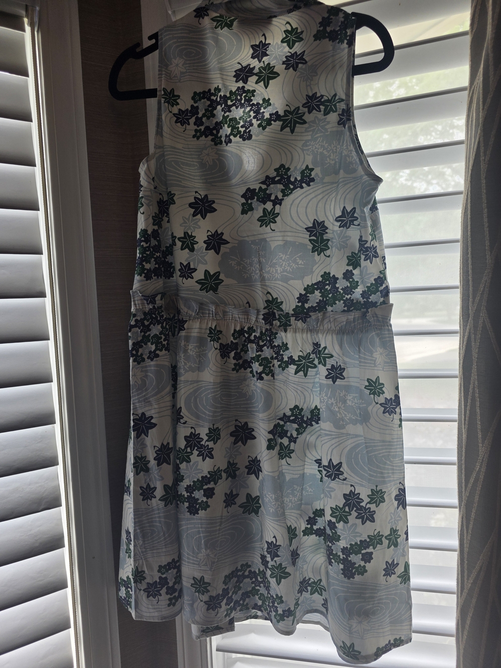 Tuckernuck Sleeveless Collared Mini Dress in White, Blue, and Green - Picture 4 of 4